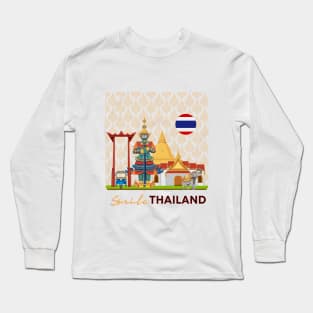 Thailand is known as the Land of Smiles ,Brafdesign Long Sleeve T-Shirt